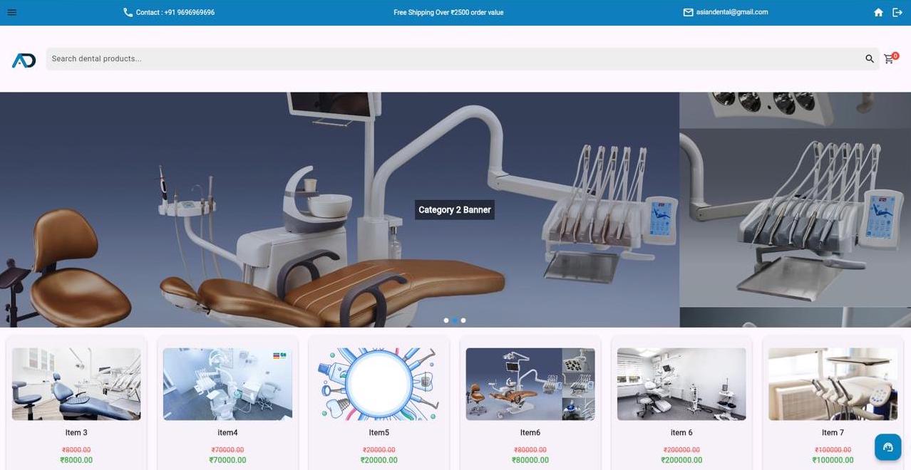 Asian Dental & Surgicals - Healthcare E-Commerce Platform